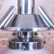 Art Deco Chandelier in Chrome-Plated Steel and Opal Glass, Czech, 1920s