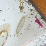 Table mirror on a brass easel