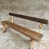 Old garden bench park bench oak with cast iron 160 cm
