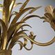 Italian Chandelier Pendant Lamp, Gilt Metal, 1970s
