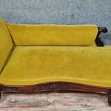 Napoleon III mahogany chaise longue bench