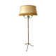 Three-light tripod floor lamp in gilded brass.