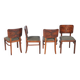 Vintage Art Deco Chairs in Beech and Walnut Veneer, Czech, 1920s, Set of 4