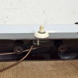 Industrial Brown Bakelite Wall Light with Milk Glass, 1950s