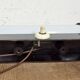 Industrial Brown Bakelite Wall Light with Milk Glass, 1950s