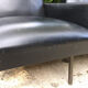 Paire de fauteuils skaï noir, 1960