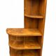 Art Deco corner shelf in French walnut, 1950.
