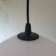 70s pop pendant light orange & white – opaline glass, equipped