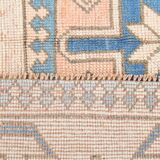 6x10 Salmon & Blue Comtemporary Vintage Rug, 194x297Cm