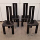 Ensemble de 4 chaises italiennes noires