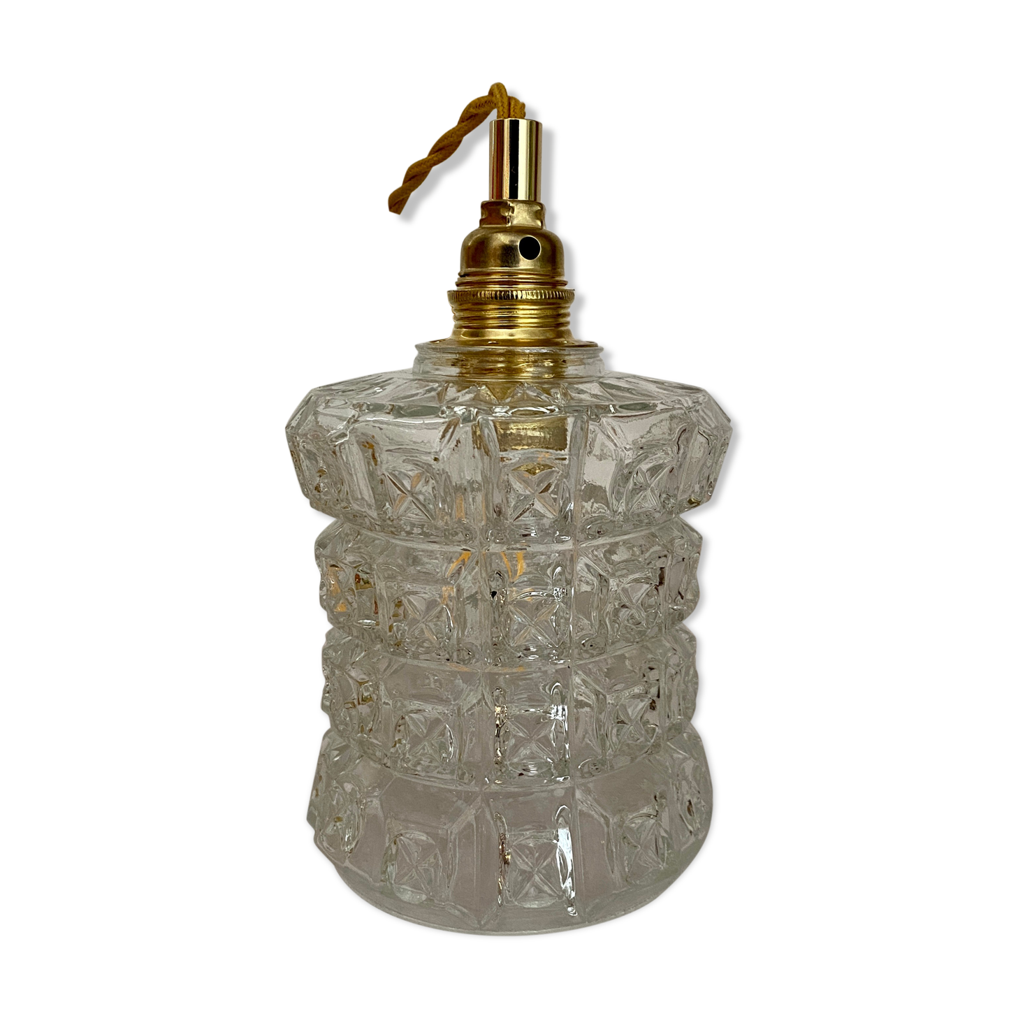 Vintage tulip walkman in molded glass