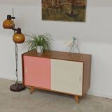Wooden buffet U 452 pink by Jiri Jiroutek for Intérier Praha 1960