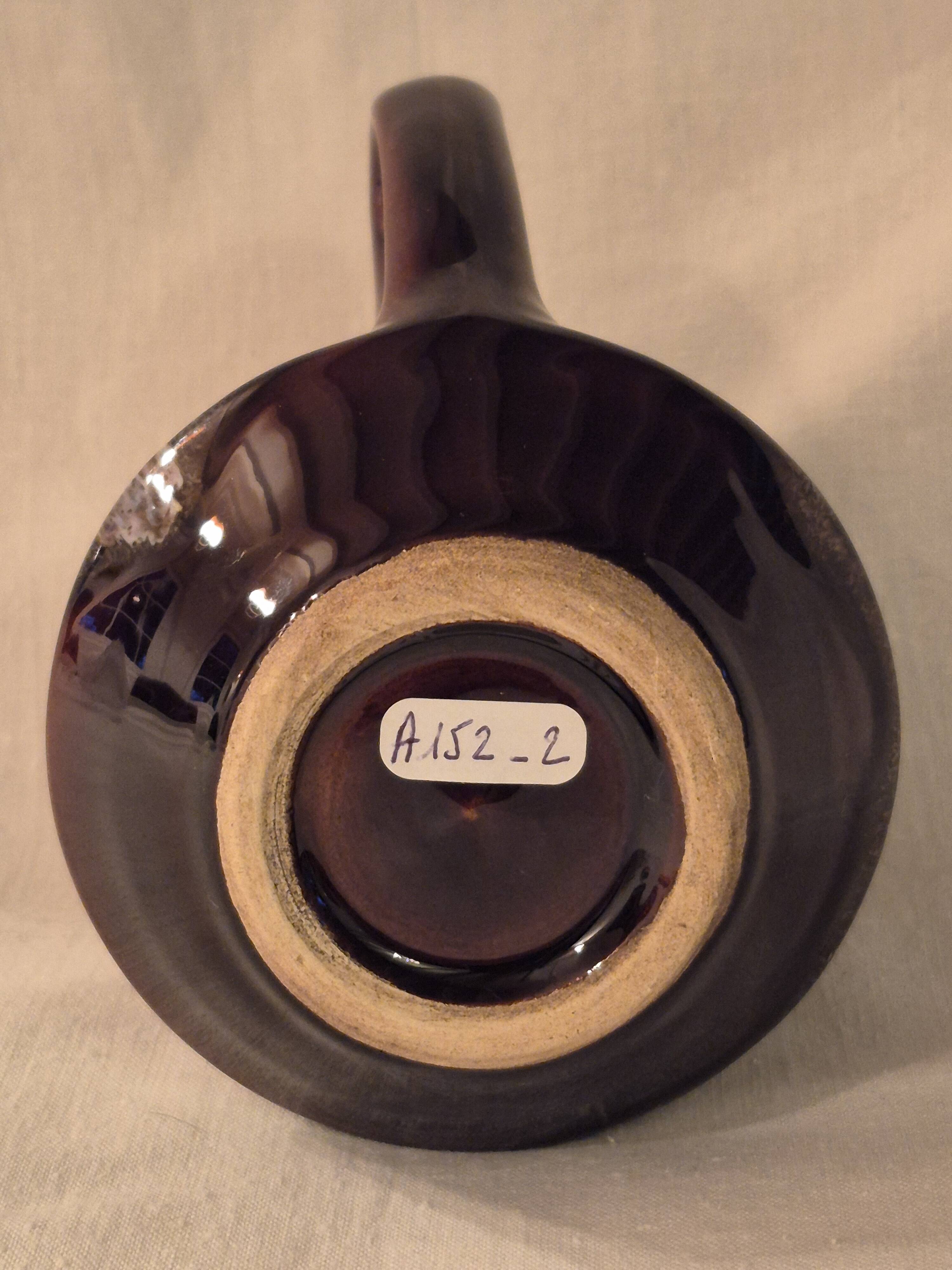 Vallauris milk jug, glazed ceramic, brown old rose A152-2