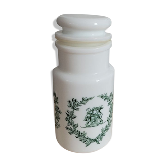 Small opaline apothecary jar