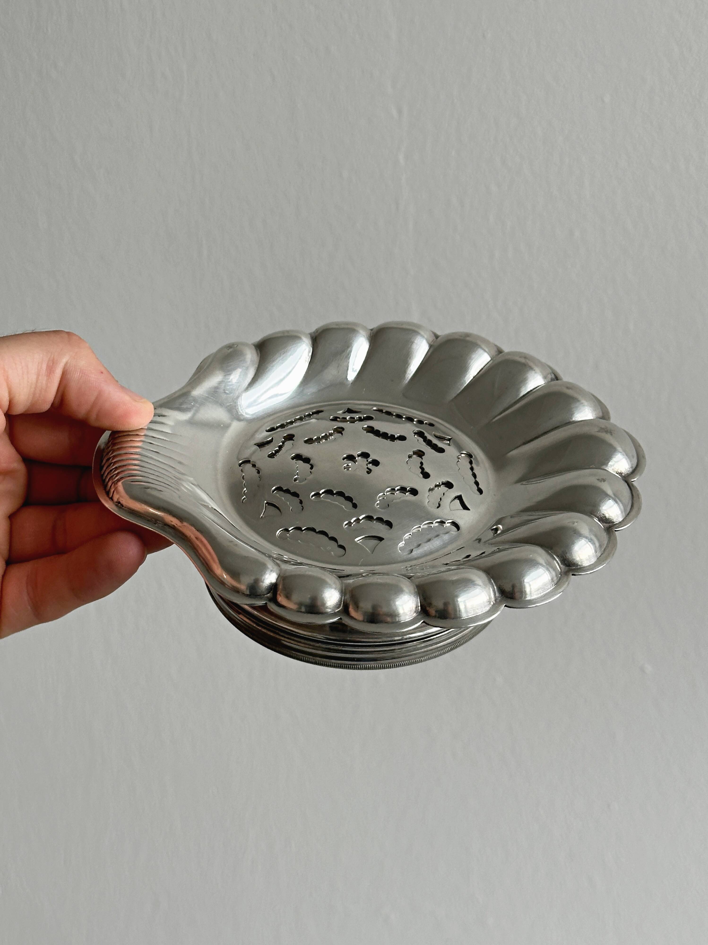 Silver-plated butter dish