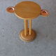 Small smoker's table, side table, Scandinavian blond wood, tripod, vintage 70'