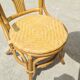 Table and chairs bistrot head to head rattan bamboo 1970
