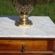 Ancienne commode Louis Philippe en noyer marbre blanc