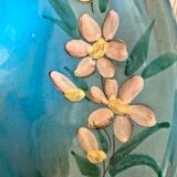 Plat vallauris fleuri , années 60-70