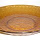 Large orange braided glass dish 27.5 cm
