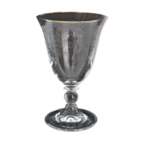 Verre à eau en cristallin gravé bordure or