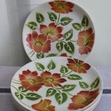 Set of 6 flat ceramic plates