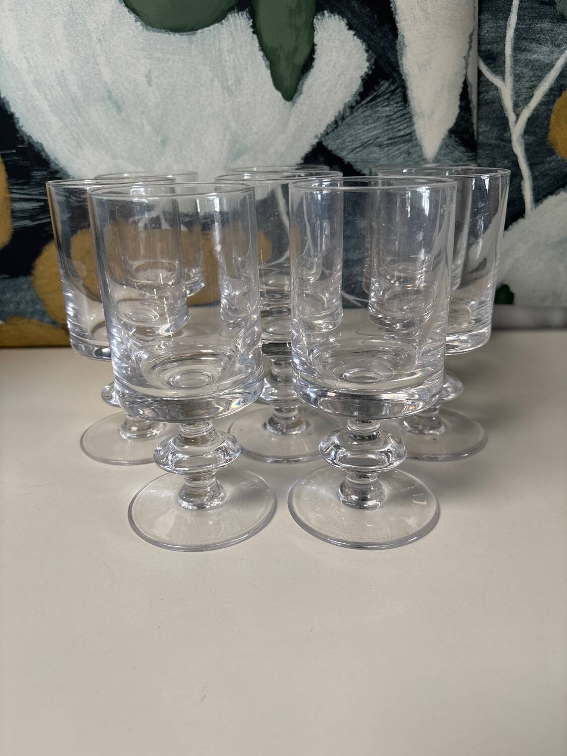 Set of 8 Saint Louis Baccarat Diabolo water glasses