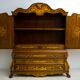 20th Century Dutch Trumeau Walnut with Maple Wood Inlays, Netherlands, 1950