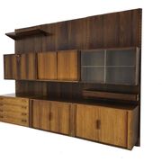 Bibliothèque murale en palissandre par Kai Kristiansen pour Feldballes Mobelfabrik, Danemark années 1950