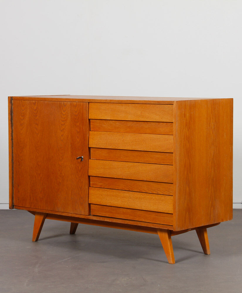 Vintage oak storage by Jiri Jiroutek, model U-458, 1960
