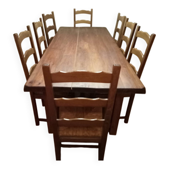 Cherry wood table and chairs