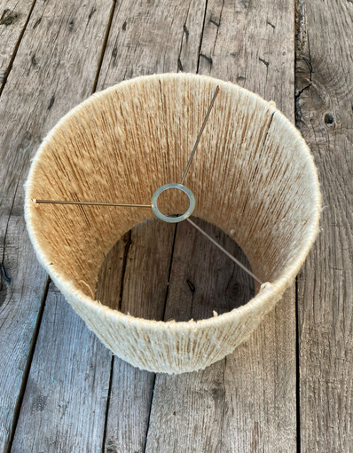 Cylindrical lampshade wool - 70s