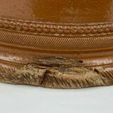 Terracotta tabac pot vernissee XlXeme gb 2 grès de beauvaisis