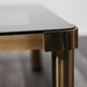 Coffee Table Basso Vintage Ottone Hollywood Regency Anni ‘70
