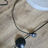 Floor lamp design Lampshade White / chrome and marble