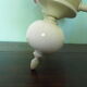 Lasuffed white metal suspension - 3 pink lampshades