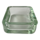 Solid square ashtray made of thick glass