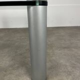 Ligne Roset coffee table, glass, postmodern design, 80s