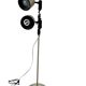 Vintage space-style floor lamp with 2 spots.