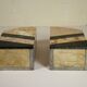 Pair of art deco marble bookends