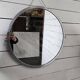 60cm Brushed Aluminum Round Mirror from the 60s