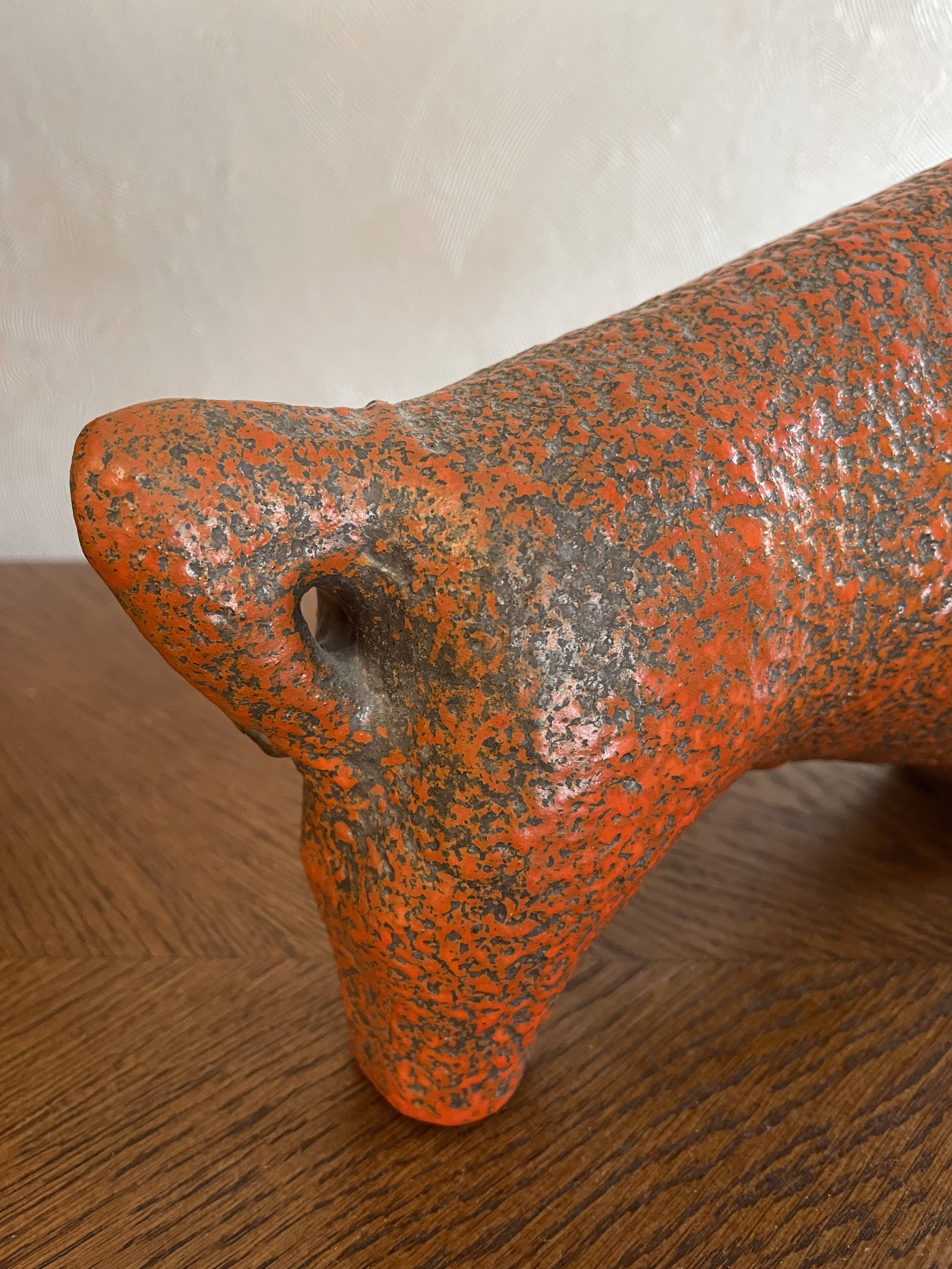 Ceramic bull from the 1970s