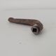 19th-century antique door handle in forged steel