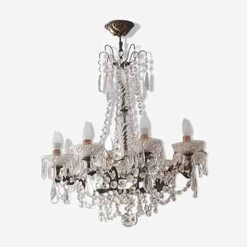 Chandelier bronze and cristal