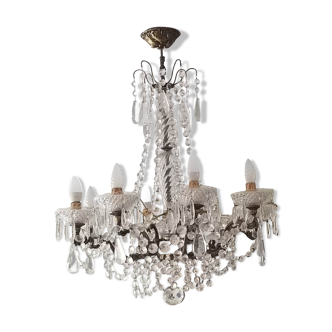 Chandelier bronze and cristal