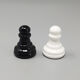 1970s black and white chess set in volterra alabaster handmade made in italy