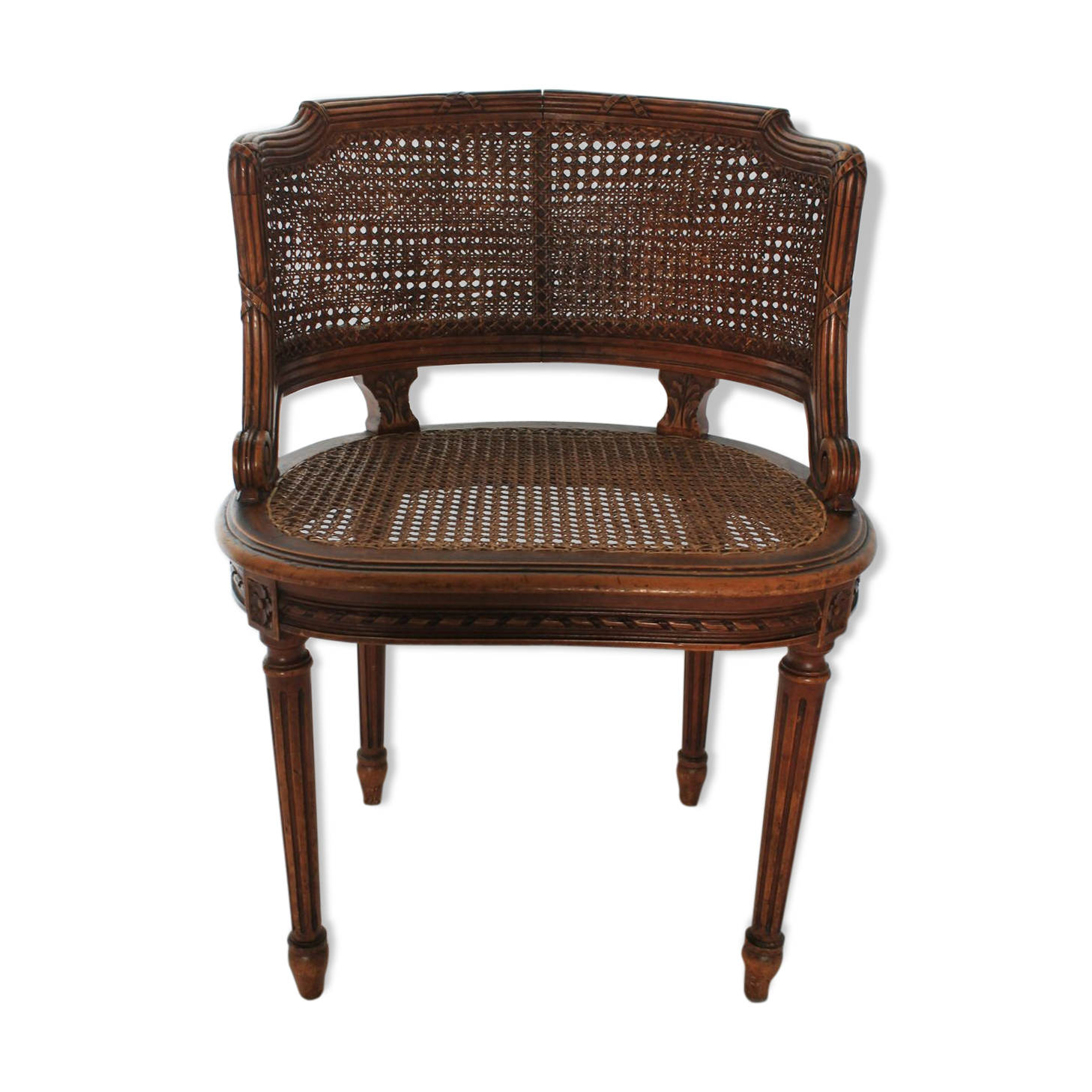 Louis XVI-style canne chair from the late 19th century