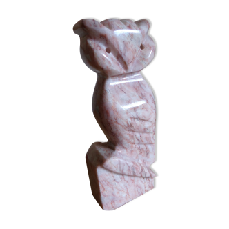 Pink marble owl paper press