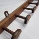 Wall coat rack in solid wood "half-moon" handmade, 75 cm