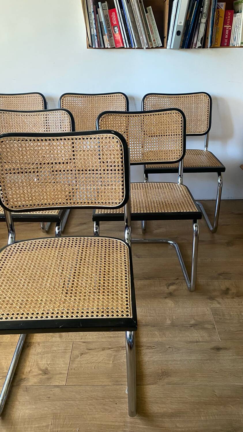 6 black Cesca B32 chairs